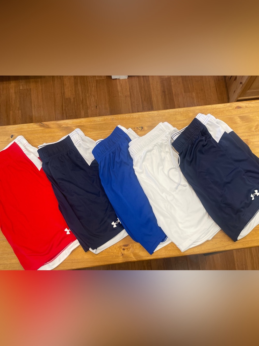 Under Armour Men’s Athletic Shorts — Red, Navy, Royal Blue, White